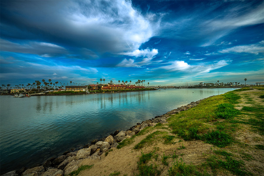 Ventura Key sunset photography with dramatic clouds over Pacific Ocean